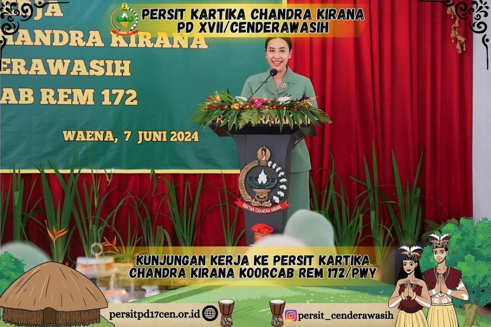 Kunjungan kerja ke kantor Persit Kartika Chandra Kirana Koorcab Rem 172/PWY PD XVII/Cenderawasih